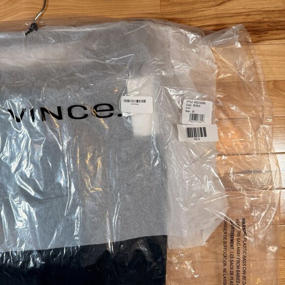 NWT VINCE Crop Wide Leg Linen Blend Black - Size 20 MSRP $325 - Picture 5 of 10